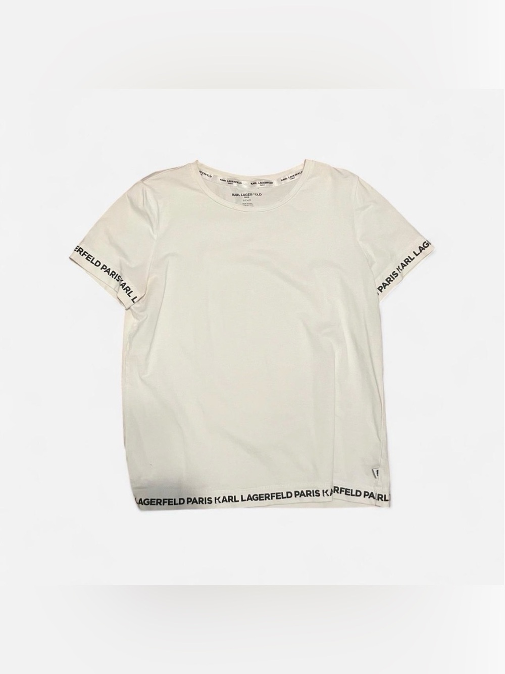 Karl Lagerfeld White Logo T-Shirt Size S